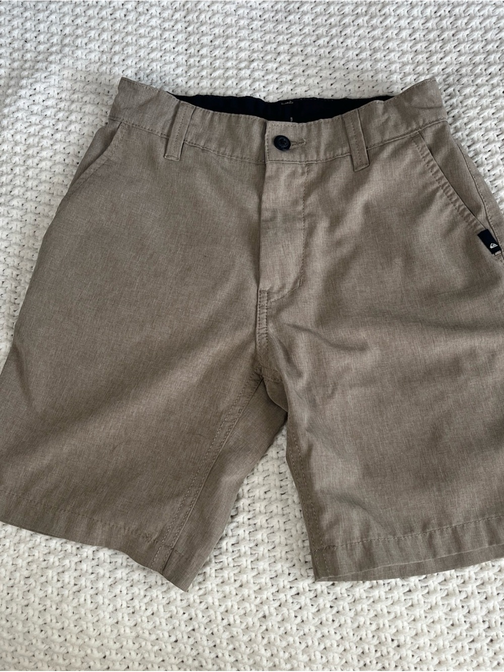 Quiksilver Boys Tan Flat Front Shorts
